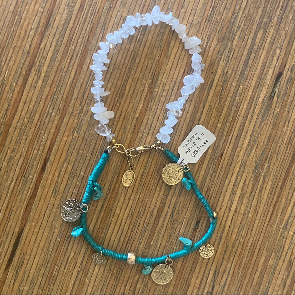 NWT Free People Ariana Ost Turquoise Anklet - Picture 7 of 12